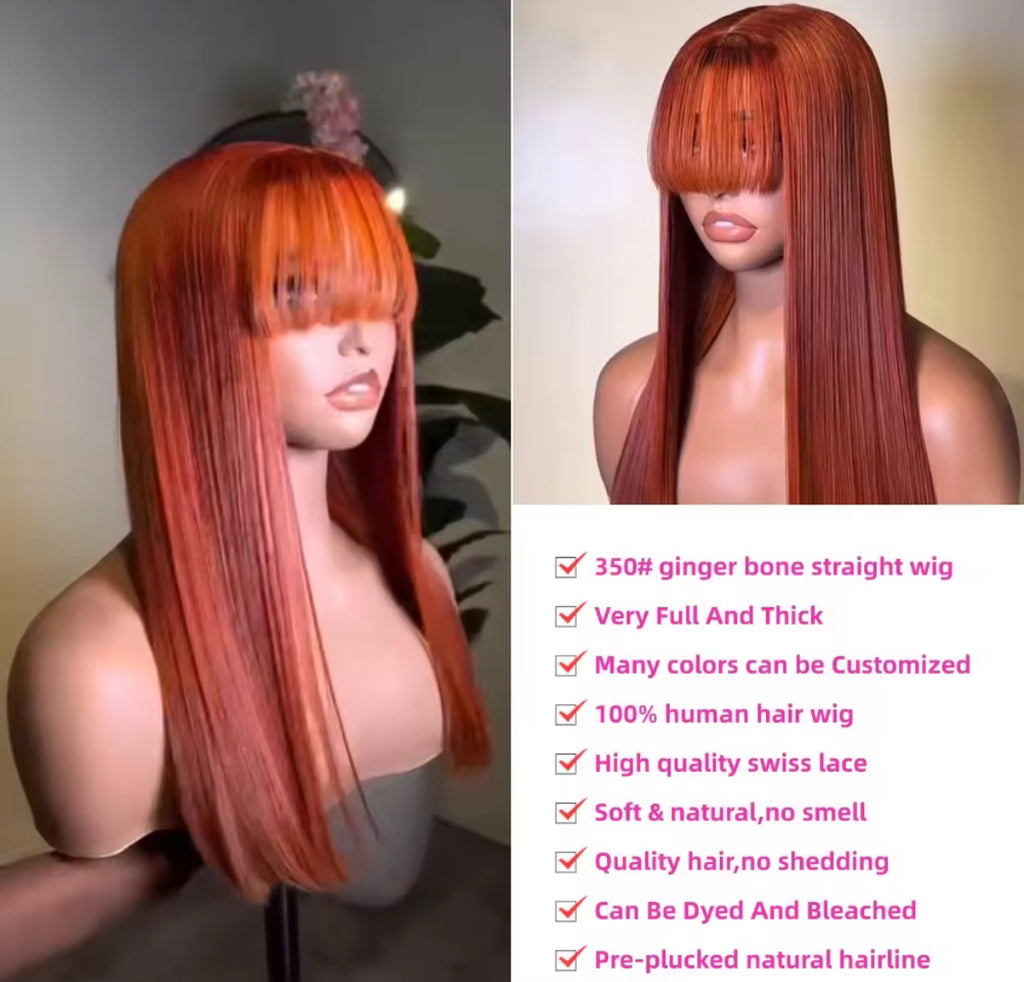 2*6 lace Bob droit  vietnamiennes frange 20 Pouces densité 250%