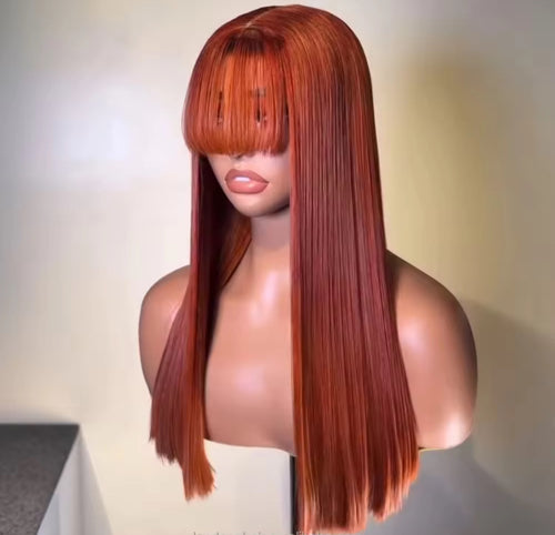 2*6 lace Bob droit  vietnamiennes frange 20 Pouces densité 250%