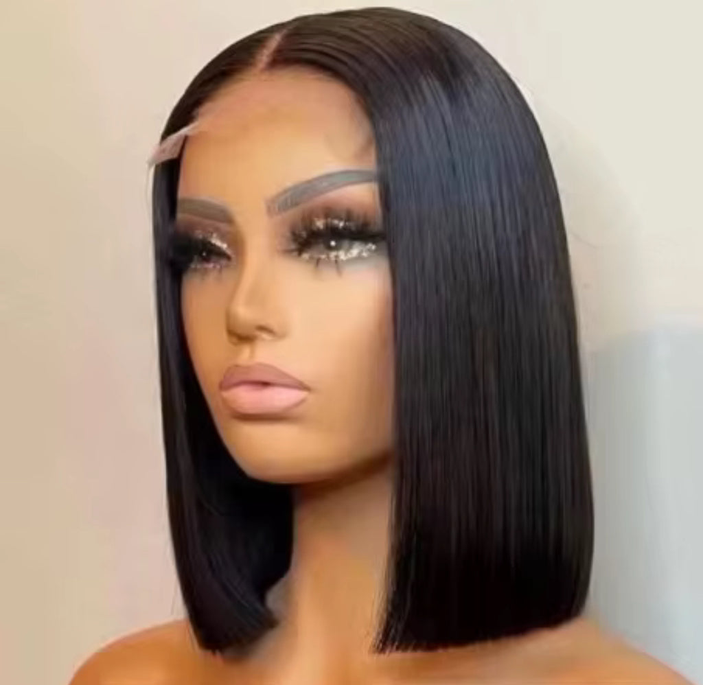 5*5 lace Perruque vietnamienne droite SDD Bob 12 pouces