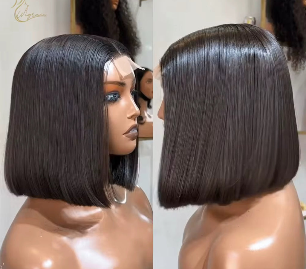 5*5 lace Perruque vietnamienne droite SDD Bob 12 pouces