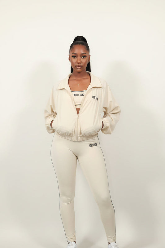 Ensemble Yoga Premium Beige - 3 Pièces NINETYICONS